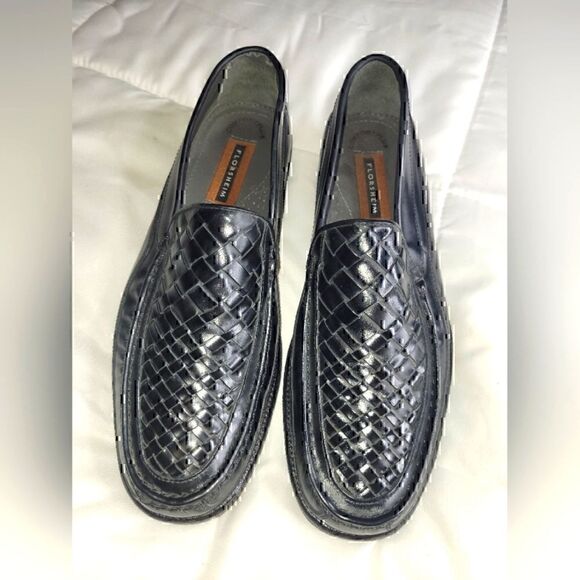Florsheim Woven Leather Loafers, Men\'s sz 11, black, NWT 